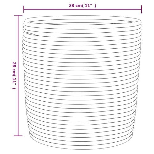 Opbevaringskurve 2 stk. Ø28x28 cm bomuld brun og hvid