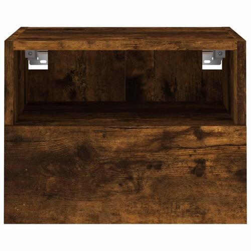 Væghængt tv-bord 40x30x30 cm konstrueret træ røget sonoma-eg