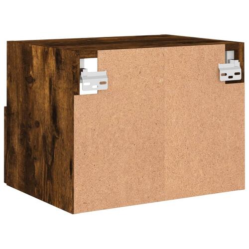 Væghængt tv-bord 40x30x30 cm konstrueret træ røget sonoma-eg