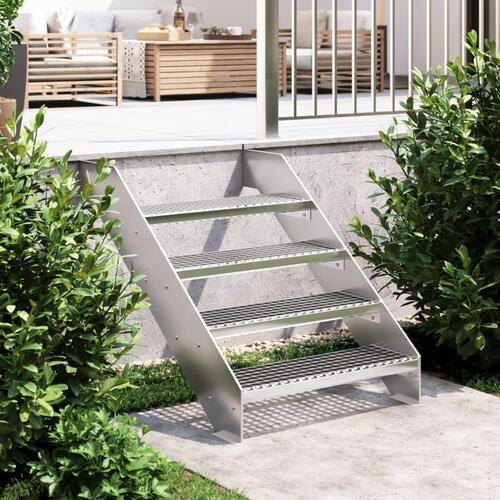 Trappetrin 70x24x7 cm trinrist galvaniseret stål