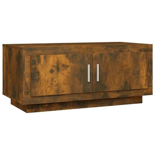 Sofabord 102x50x45 cm konstrueret træ røget egetræsfarve