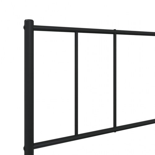 Sengeramme med sengegavl og fodgærde 75x190 cm metal sort