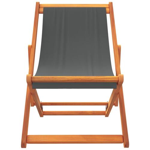 Foldbare strandstole 2 stk. stof grå