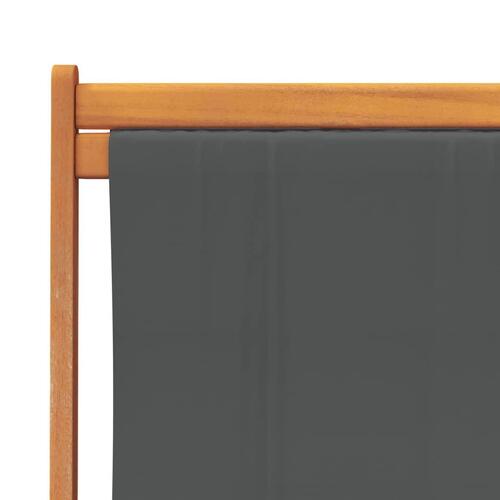 Foldbare strandstole 2 stk. stof grå