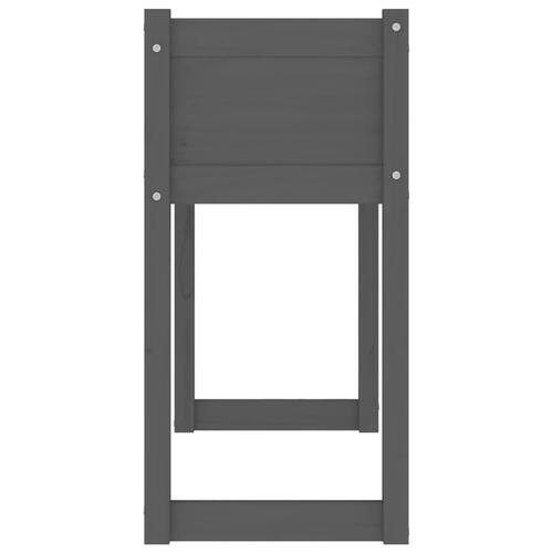 Plantekasse 78x40x81 cm massivt fyrretræ grå