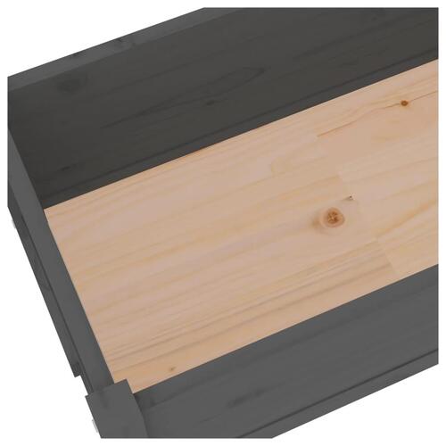 Plantekasse 78x40x81 cm massivt fyrretræ grå