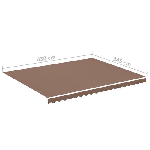 Udskiftningsdug til markise 4,5x3,5 m brun