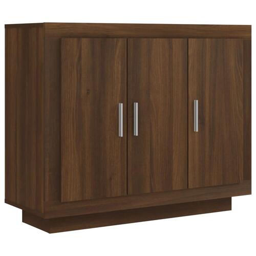 Skænk 92x35x75 cm konstrueret træ brun egetræsfarve