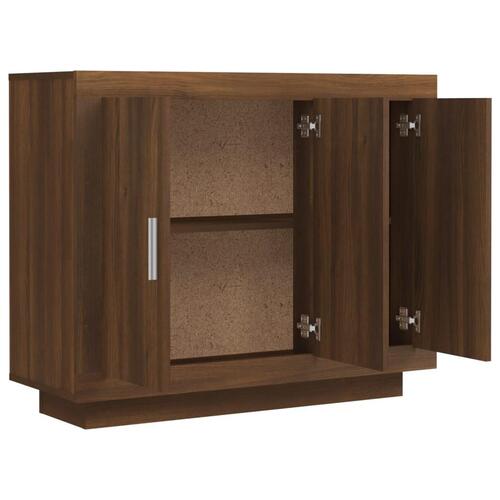 Skænk 92x35x75 cm konstrueret træ brun egetræsfarve