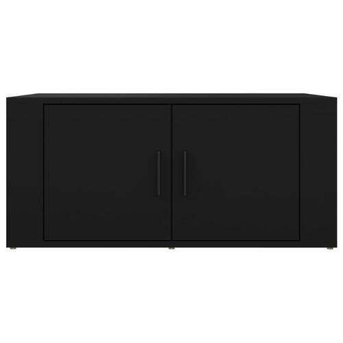Sofabord 80x50x36 cm konstrueret træ sort