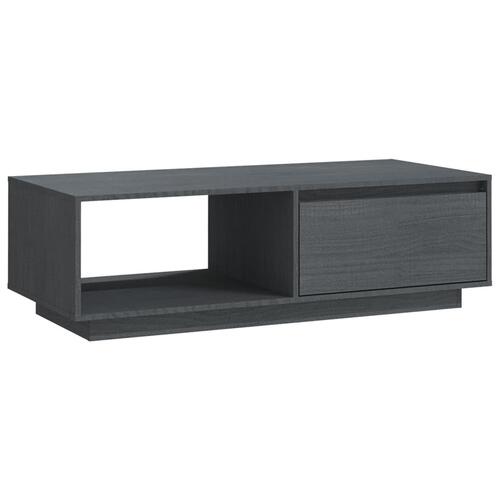 Sofabord 110x50x33,5 cm massivt fyrretræ grå