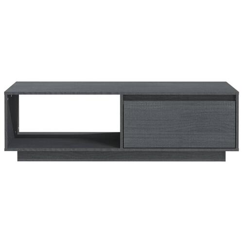 Sofabord 110x50x33,5 cm massivt fyrretræ grå