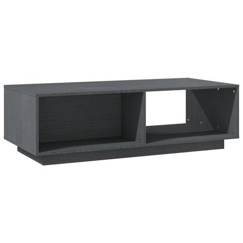Sofabord 110x50x33,5 cm massivt fyrretræ grå