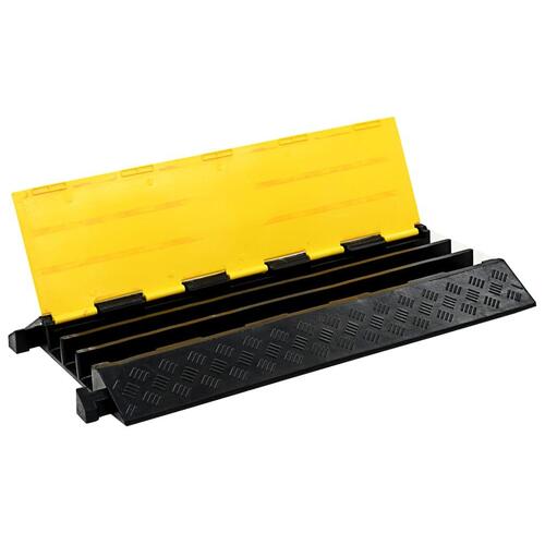 Kabelbeskytterrampe 3 kanaler gummi 93 cm