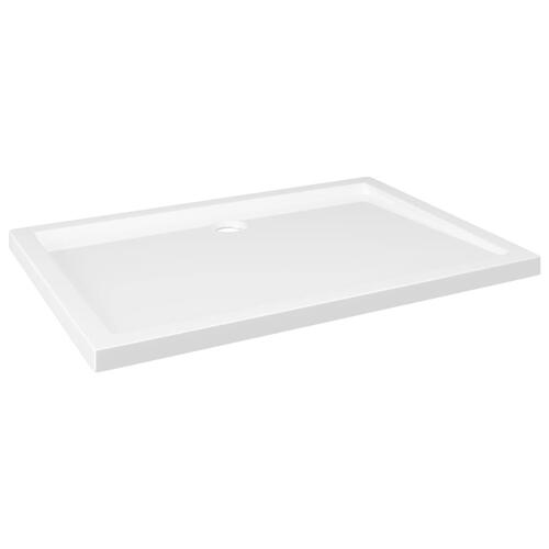 Brusekar 70x100 cm ABS rektangulært hvid