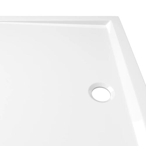 Brusekar 70x100 cm ABS rektangulært hvid