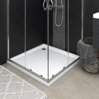 Brusekar 80x80 cm ABS firkantet hvid