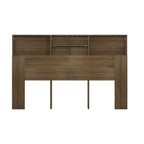 Sengegavl med opbevaring 160x19x103,5 cm brun egetræsfarve