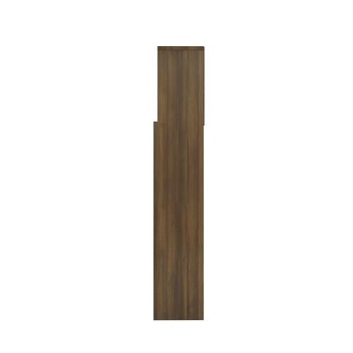 Sengegavl med opbevaring 160x19x103,5 cm brun egetræsfarve