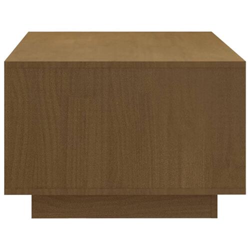 Sofabord 110x50x33,5 cm massivt fyrretræ honningbrun
