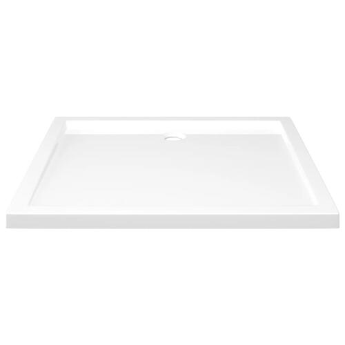 Brusekar 80x90 cm ABS rektangulært hvid