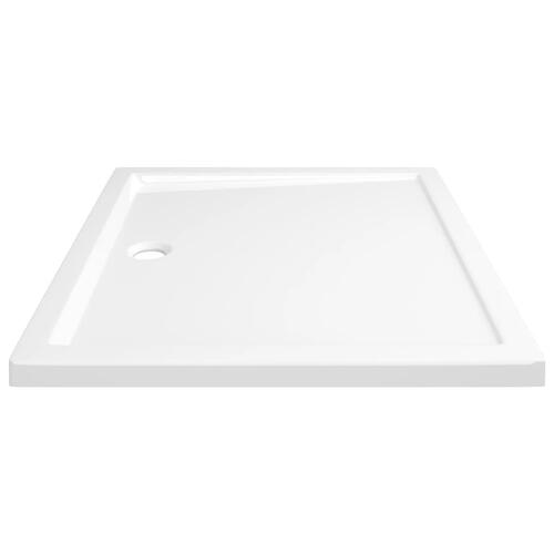 Brusekar 80x90 cm ABS rektangulært hvid
