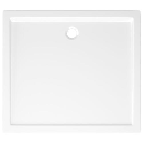 Brusekar 80x90 cm ABS rektangulært hvid
