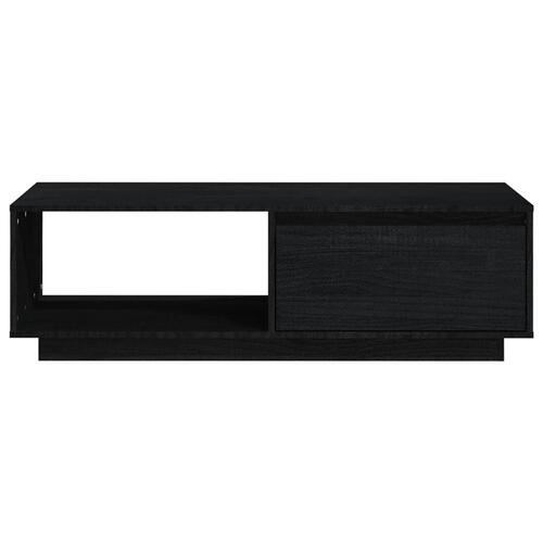 Sofabord 110x50x33,5 cm massivt fyrretræ sort