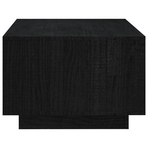 Sofabord 110x50x33,5 cm massivt fyrretræ sort