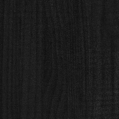 Sofabord 110x50x33,5 cm massivt fyrretræ sort