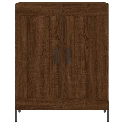 Højskab 69,5x34x180 cm konstrueret træ brun egetræsfarve