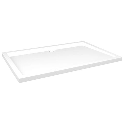 Brusekar 80x120 cm ABS rektangulært hvid