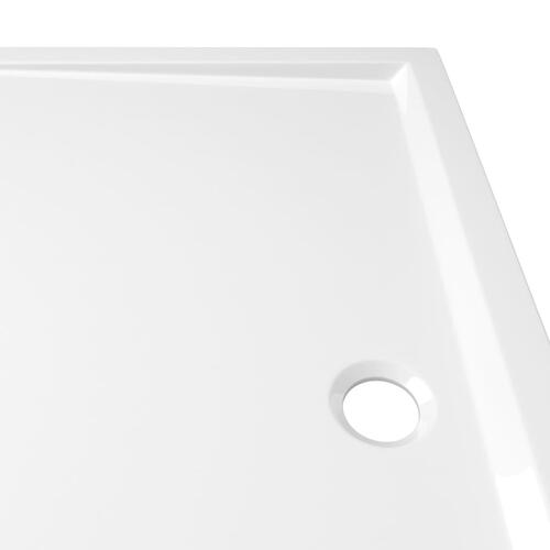 Brusekar 80x120 cm ABS rektangulært hvid