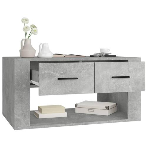 Sofabord 80x50x40 cm konstrueret træ betongrå