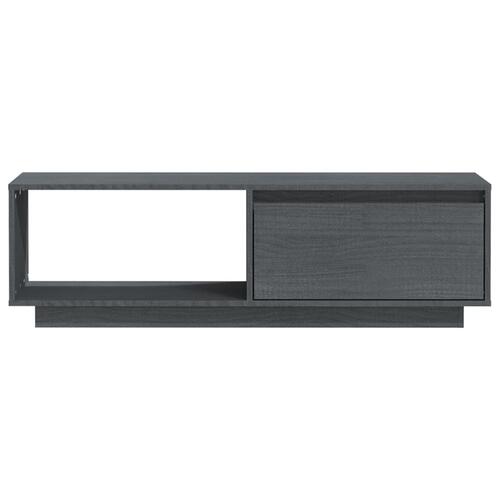 Tv-bord 110x30x33,5 cm massivt fyrretræ grå