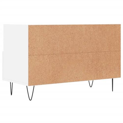 Tv-bord 80x36x50 cm konstrueret træ hvid