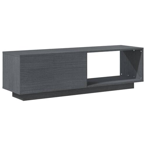 Tv-bord 110x30x33,5 cm massivt fyrretræ grå