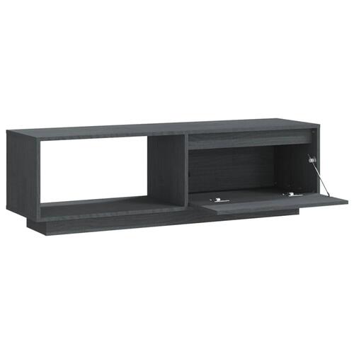 Tv-bord 110x30x33,5 cm massivt fyrretræ grå