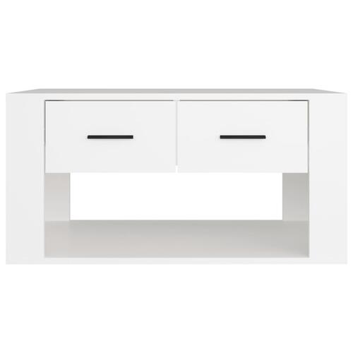 Sofabord 80x50x40 cm konstrueret træ hvid