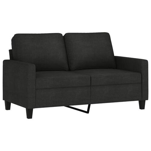 2 personers sofa med hynder stof sort