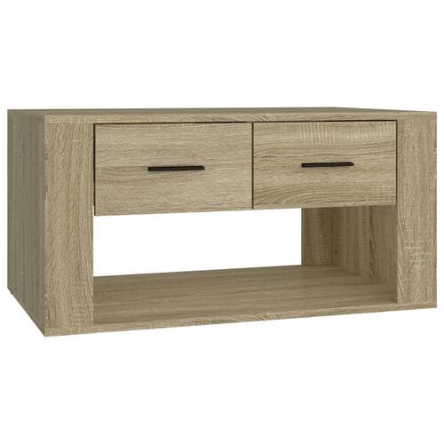 Sofabord 80x50x40 cm konstrueret træ sonoma-eg
