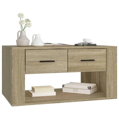 Sofabord 80x50x40 cm konstrueret træ sonoma-eg