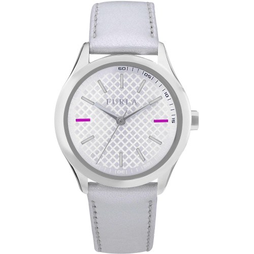 Furla dameur R425110150 - Hvid, 35 mm kvarts med læderrem