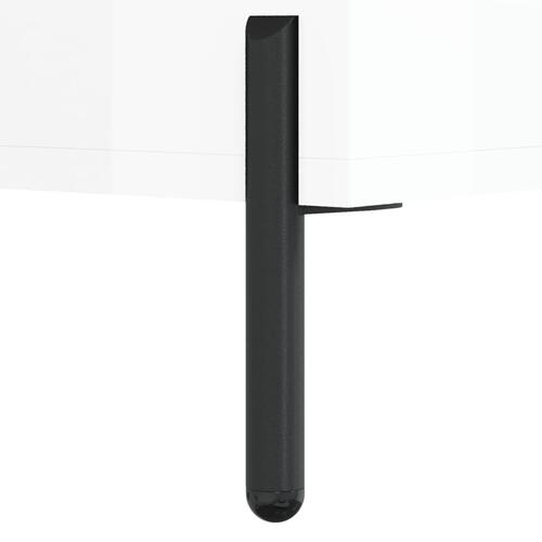 Tv-bord 80x36x50 cm konstrueret træ hvid højglans