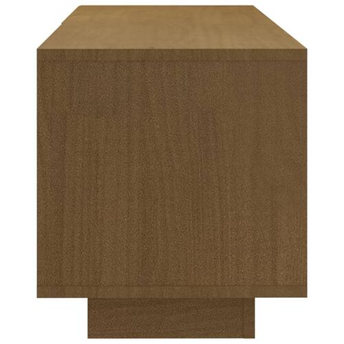 Tv-skab 110x30x33,5 cm massivt fyrretræ gyldenbrun