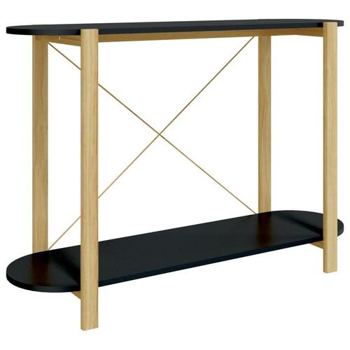 Konsolbord 110x38x75 cm konstrueret træ sort