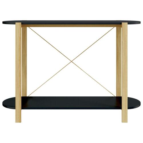 Konsolbord 110x38x75 cm konstrueret træ sort