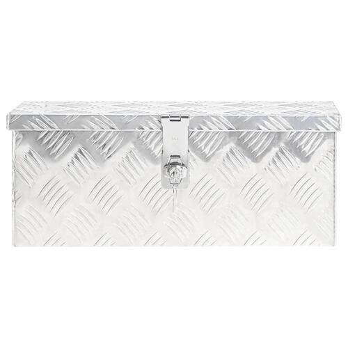 Opbevaringskasse 50x15x20,5 cm aluminium sølvfarvet