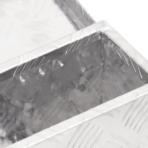 Opbevaringskasse 50x15x20,5 cm aluminium sølvfarvet