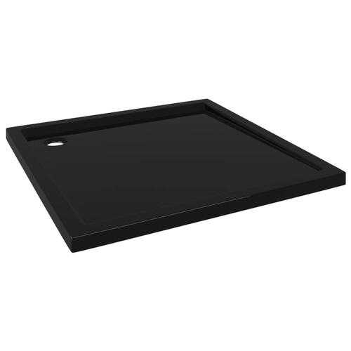 Brusekar 80x80 cm ABS firkantet sort